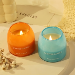 Bougies en cire de soja parfumées multicolores personnalisées des fabricants Aromathérapie aromatique pour Diwali Marque privée personnalisée pour les bars - Product Image 5