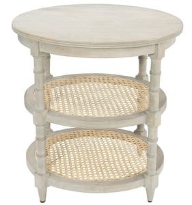<span class=keywords><strong>Table</strong></span> d'appoint ronde en bois manga, 2 étagères pour canettes, meubles occasionnels, bon marché - Product Image 3
