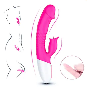 玫瑰色硅胶吸吮舌头振动器女人舔性玩具屁股舔阴道舔振动器