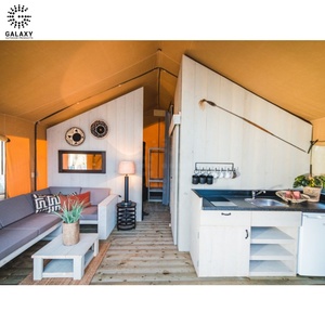 Miglior unico <span class=keywords><strong>Glamping</strong></span> tenda da campeggio impermeabile in PVC tela di alluminio-palo baldacchino Lodge esterno tetto tendato <span class=keywords><strong>Bungalow</strong></span> tenda Top World - Product Image 4