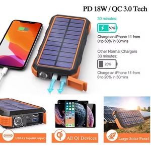 Meilleures ventes : Batterie externe portable pour ordinateur portable, <span class=keywords><strong>chargeur</strong></span> rapide PD18W 3A, 2 sorties USB, 30000mAh, <span class=keywords><strong>chargeur</strong></span> <span class=keywords><strong>solaire</strong></span> sans fil - Product Image 3