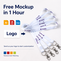 Cordones Personalizados con Logotipo, Correa para Tarjetas de Identificación con Clip Metálico para Eventos de Oficina, Promoción, Ferias Comerciales
