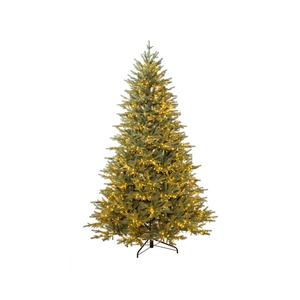 Treesmas Holiday Display Décorations Arbre de Noël de luxe de 90 pouces 790 lumières 1587 embouts mixtes en PVC PE support en métal vert foncé - Product Image 1