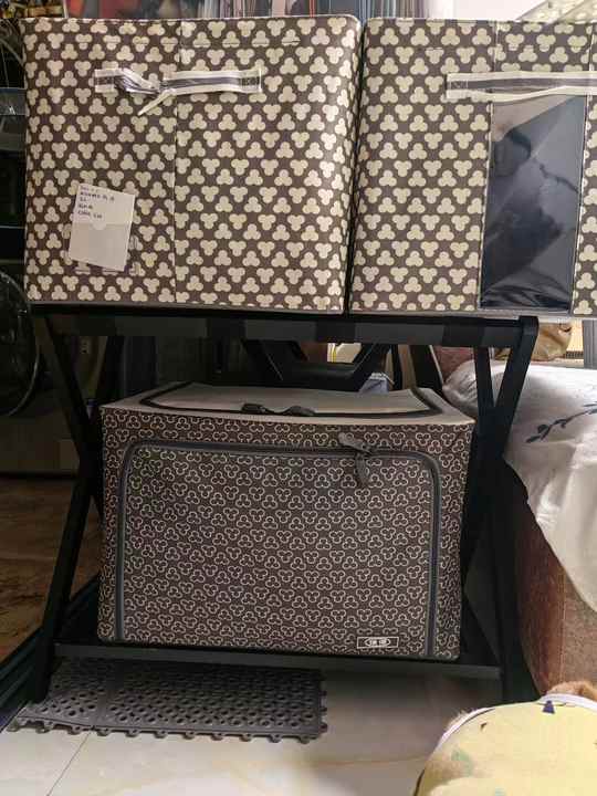 bamboo Luggage Rack Foldable Suitcase Stands for Guest Room Luggage