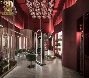 Luxury Custom Beauty Hair Salon Interior Design Styling Mirror Station Professional Manicure Nail Station Design - Product Image 1