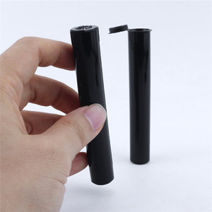 Tubo de Plástico Negro Resistente de 115 mm y 90 mm con Tapa Abatible para Envasado de Tabaco - Product Image 5