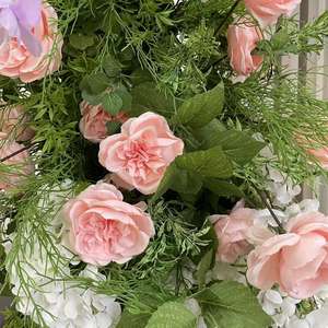 承诺热销铁丝人造婚礼玫瑰花拱门背景手工制作婚礼装饰 - Product Image 3