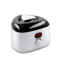 Chauffe-cire triangulaire 500 ml pour épilation, base stable à trois points, empreinte compacte pour comptoir de salon, usage professionnel à domicile, corps