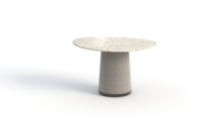 Ensemble de table de salon de bureau moderne avec longue banquette et table basse ronde pour zone de réception