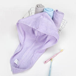 หมวกคลุมผมอาบน้ำผู้ใหญ่ ผ้าขนหนูเช็ดผมแห้งเร็ว ขนาด 25*65 ซม. ผลิตจากใยไผ่ เป็นมิตรกับสิ่งแวดล้อม ซึมซับน้ำได้ดี หนา แข็งแรง - Product Image 2