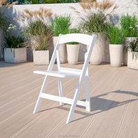 Vente en gros de chaises de plage pliantes en bois et résine blanc wimbledon pour la décoration Chaises blanches en plastique