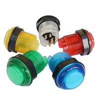 Petit bouton poussoir LED rond pour machine de jeu d'arcade, en matériau PC, haute durabilité, fonctionne à pièces, options multicolores, 1 million d'utilisations