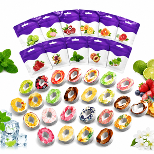 Capsules de parfum multi-saveurs pour bouteille d'eau parfumée, anneaux de parfum réutilisables compatibles avec les bouteilles à couvercle paille, vente en gros - Product Image 1