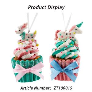 Personalizado al por mayor <span class=keywords><strong>de</strong></span> color brillante árbol <span class=keywords><strong>de</strong></span> Navidad helado pastel con <span class=keywords><strong>unicornio</strong></span> Topper arco adorno colgante para la decoración <span class=keywords><strong>de</strong></span> la fiesta <span class=keywords><strong>de</strong></span> Navidad - Product Image 5