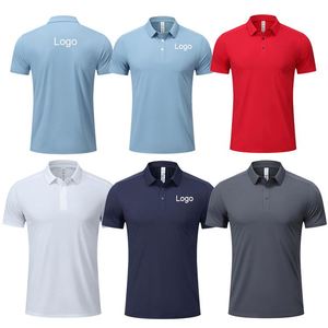 Chemises d'entreprise de luxe avec logo personnalisé, événements professionnels, séchage rapide, 100% polyester, golf, t-shirt léger et élastique, polo pour homme - Product Image 1