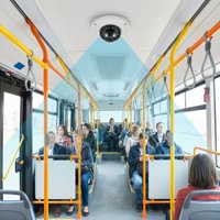Promotion : Caméra Dôme Frontale T-WIN CF04 2MP POE H.265 pour Voiture, Utilisation Intérieure/Extérieure, Vision Nocturne Infrarouge LED, Mini Audio pour Bus/Ascenseur