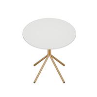 Table basse de négociation en bois de style design moderne avec plateau rond et support en métal, table à thé