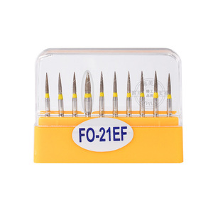 Fresas Dentales Vimel FG, Paquete de 10, Abrasivo de Diamante para Taladros Dentales - Product Image 1