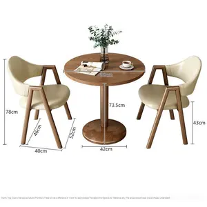 Z % Simple moderne décontracté meubles de maison petit appartement réception négociation Table chaise ensemble pour lait thé café salle à manger - Product Image 4