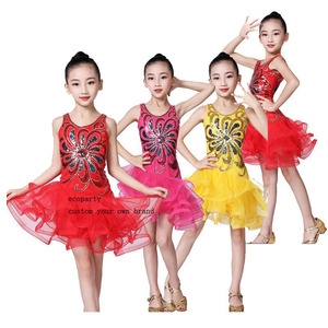 Ropa <span class=keywords><strong>de</strong></span> actuación <span class=keywords><strong>de</strong></span> baile latino para niñas Ecoparty, concurso <span class=keywords><strong>de</strong></span> borlas para niñas, Examen <span class=keywords><strong>de</strong></span> Grado, vestido <span class=keywords><strong>de</strong></span> baile latino <span class=keywords><strong>de</strong></span> práctica profesional - Product Image 1