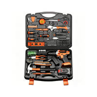 Kit d'outils de perçage sans fil 12V portable avec batterie au lithium, ensemble de réparation de matériel domestique tout-en-un pour l'entretien de la maison