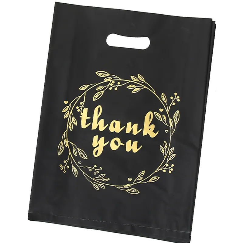 Custom Dank U Gestanst Handvat Tas D2W Biologisch Afbreekbaar Gift Mode Kleding Detailhandel Eco Shopping Plastic Tas Met Logo