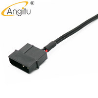 Angitu 5V 20awg Funda Molex Fuente de alimentación Cables adaptadores ultrafinos Molex a Sata Slimline Cable adaptador