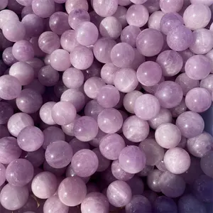 Pierres de guérison naturelles polies à prix élevé, pierres précieuses Kunzite cristal Mini boule sphère