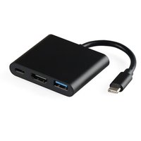 Hub USB-C 3-en-1 prenant en charge la résolution 4K haute définition et le chargement PD 100W, adaptateur USB 3.0 pour smartphones, ordinateurs portables/tablettes