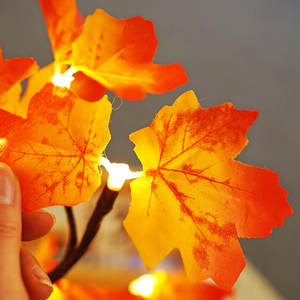 24LED Maple <strong>Leaf</strong> Tabletop Tree <strong>Lights</strong> Fairy Spirit Night <strong>Light</strong> Battery/USB Operated for House Gifts Indoor Home Bedroom - Product Image 3