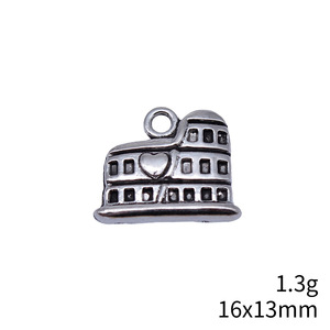 <span class=keywords><strong>Ciondoli</strong></span> Colosseo Romano in <span class=keywords><strong>Argento</strong></span> Antico 16x13mm 1.3g, Materiale Artigianale Fai-da-Te, Vendita Diretta dalla Fabbrica - Product Image 3