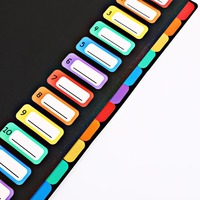 Porte-documents extensible de haute qualité à grande capacité avec 12 index, protection des documents, impression UV, pour l'école et le bureau, nouvelle couleur