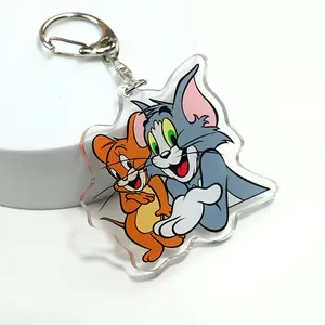 Porte-clés acrylique vierge personnalisé holographique Glitter Anime Kpop Charms Gifts