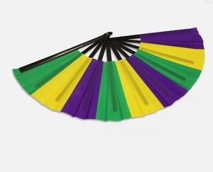 Grandi ventagli a mano per feste personalizzate martedì Gras - Product Image 5
