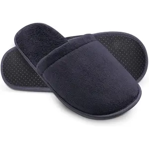 Pantufas masculinas com espuma de memória, chinelos para viagem, casa e hospital, novo, 2023