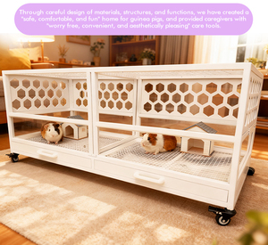 Gabbia per Porcellini d'India di Medie Dimensioni per Uso Interno ed Esterno, Mobile, con Vassoio Stile Cassetto - Product Image 6