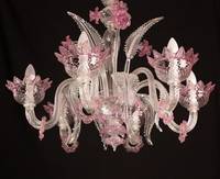 Lustre suspendu en verre de Murano fait main, décoration florale élégante, pour hôtel, maison, salon