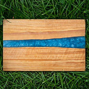 Planche à découper artisanale en bois d'acacia avec poignée, planche de service, planche de boucher - Product Image 1
