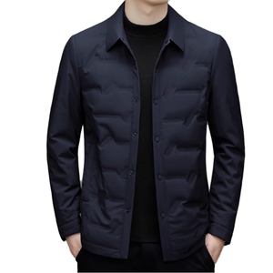 Veste d'hiver légère pour homme, col rabattu, 90% duvet de canard blanc, coupe régulière, respirante - Product Image 1