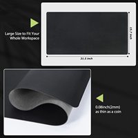 Bantalan Pelindung Alas Meja Kulit PU Besar, Bantalan Mouse Besar, Alas Meja, Bantalan Keyboard Komputer