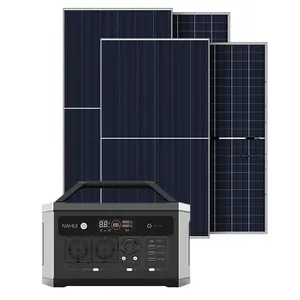 AC 600W Charger Portable Solar Panels 500W 1000W Generator Solar Power System Camping Electric Power Station