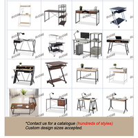 Factory Wholesale Simple Metal Computer Desks Ergonomic Mobile Multifunctional Workstation Storage Small Space Friendly Gaming