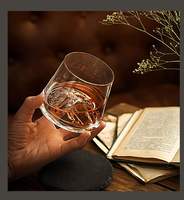 Verre à whisky et à vin Guanshan de style japonais transparent fait main SkyBloom Shike, de haute qualité, réutilisable, de grande valeur BZ079 6-10