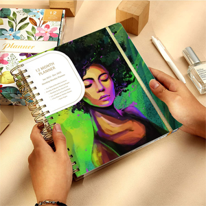 En gros 2024 A5 Agenda Planificateur Cahier Journal Personnalisé Belle Fille Noire Argent <span class=keywords><strong>Calendrier</strong></span> Organisateur <span class=keywords><strong>Pas</strong></span> <span class=keywords><strong>Cher</strong></span> Beau Cadeau - Product Image 2