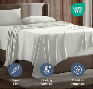 Parure de lit en satin 100 % coton, 4 pièces, unie, avec housse de couette, drap-housse et taies d'oreiller, vente en gros directe usine pour maison, hôtel, <span class=keywords><strong>spa</strong></span> - Product Image 4