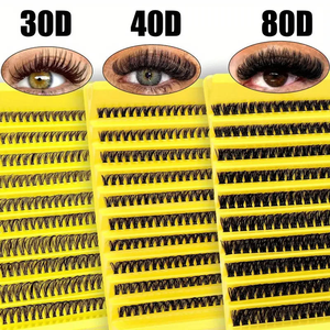 Kit de Pestañas Individuales con Adhesivo y Sellador para Extensiones de Pestañas, Kit de Extensiones de Pestañas DIY, Racimos de Pestañas - Product Image 2