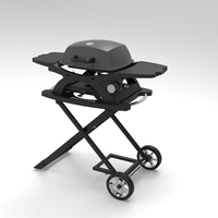 Chariot à four à pizza en acier robuste personnalisé Table de gril enduite de poudre pour usage domestique