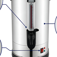Bouilloire à eau chaude électrique, distributeur de café commercial en acier inoxydable 304 avec contrôle de la température pour le bureau