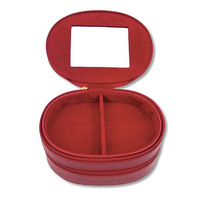 Organisateur de bijoux personnalisé boîte d'emballage cadeau pour bague boucle d'oreille pendentif collier boîte de rangement de bijoux portable en cuir PU