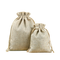Sacs cadeaux légers en jute et lin écologiques de qualité supérieure à cordon coulissant pour mariage, fêtes et bijoux